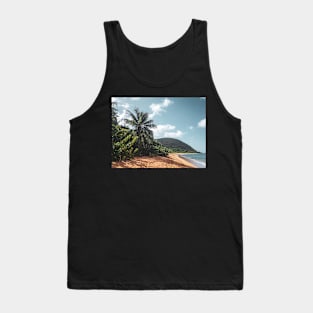 Tropical Island Beach With Palm Trees Tank Top